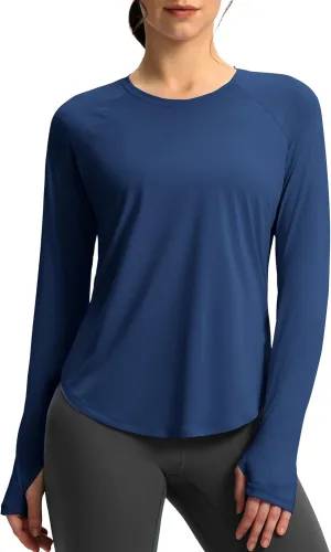 Soothfeel Womens Sun Shirts UPF 50  UV Protection Lightweight Quick Dry Long Sleeve Workout Hiking Tops Outdoor