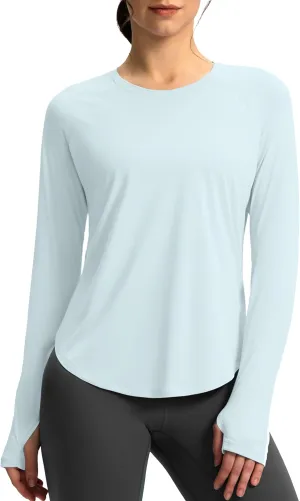 Soothfeel Womens Sun Shirts UPF 50  UV Protection Lightweight Quick Dry Long Sleeve Workout Hiking Tops Outdoor