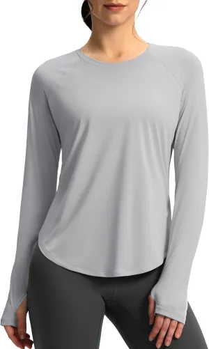 Soothfeel Womens Sun Shirts UPF 50  UV Protection Lightweight Quick Dry Long Sleeve Workout Hiking Tops Outdoor