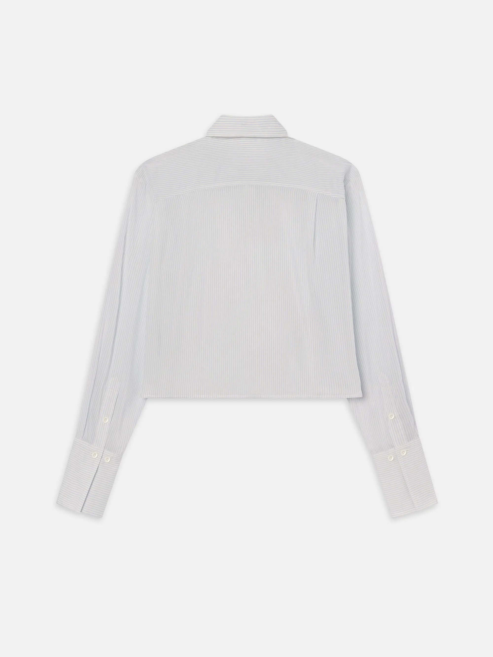 The Curved Hem Shirt -- Light Chambray Multi
