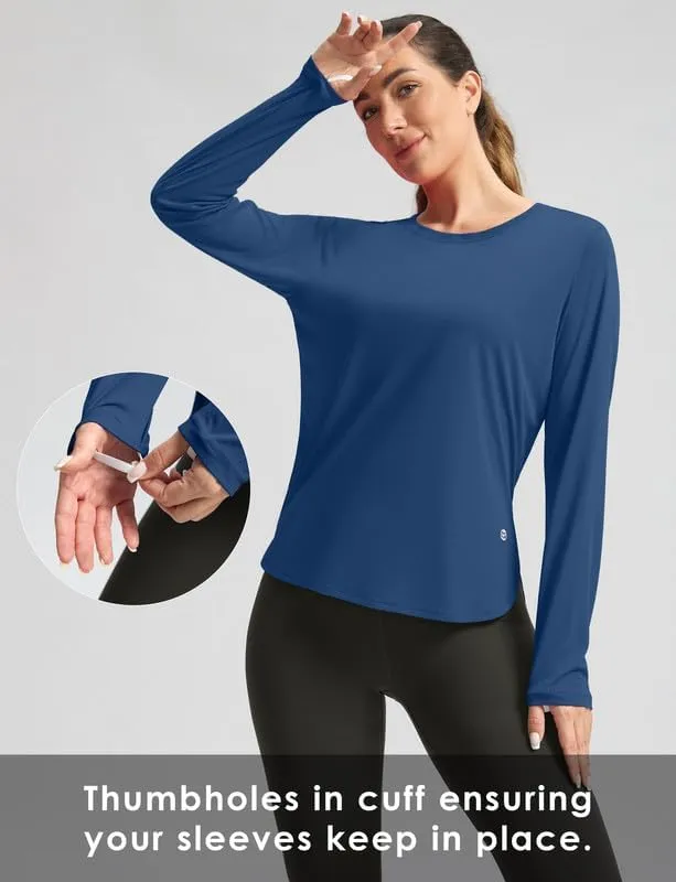 Women's Sun Shirts UPF 50  Long Sleeve UV Protection Shirt Lightweight Quick Dry Workout Hiking Tops for Women