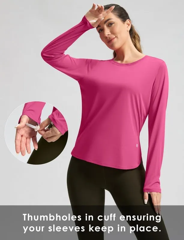 Women's Sun Shirts UPF 50  Long Sleeve UV Protection Shirt Lightweight Quick Dry Workout Hiking Tops for Women