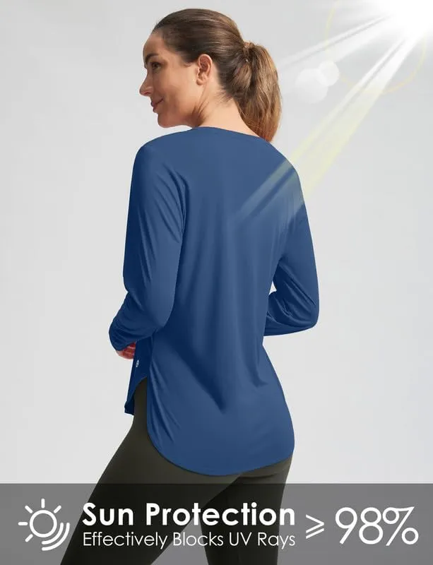 Women's Sun Shirts UPF 50  Long Sleeve UV Protection Shirt Lightweight Quick Dry Workout Hiking Tops for Women