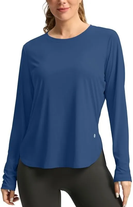 Women's Sun Shirts UPF 50  Long Sleeve UV Protection Shirt Lightweight Quick Dry Workout Hiking Tops for Women