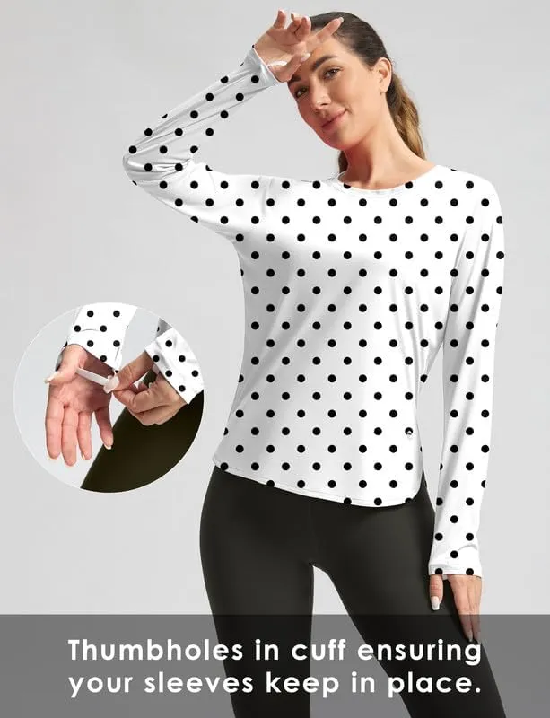 Women's Sun Shirts UPF 50  Long Sleeve UV Protection Shirt Lightweight Quick Dry Workout Hiking Tops for Women