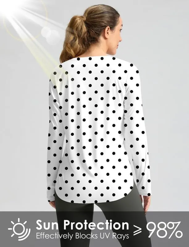 Women's Sun Shirts UPF 50  Long Sleeve UV Protection Shirt Lightweight Quick Dry Workout Hiking Tops for Women