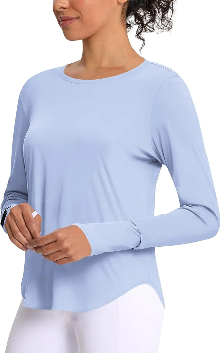 Women's Sun Shirts UPF 50  UV Protection Long Sleeve Rash Guard Lightweight Quick Dry SPF Hiking Tops