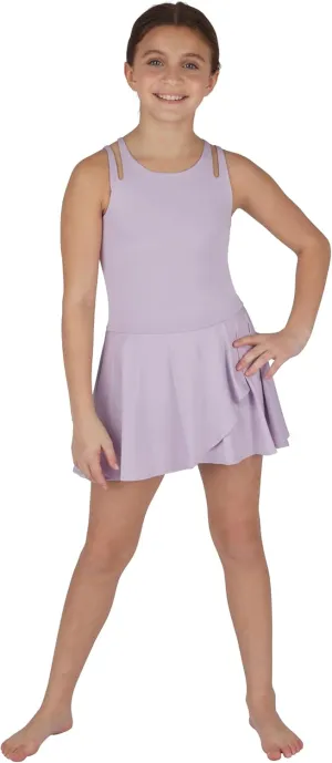 Yogalicious Girls 3 Piece Set Sunrise Cut-Out Tank   Tulip Hem Skort   Scrunchie